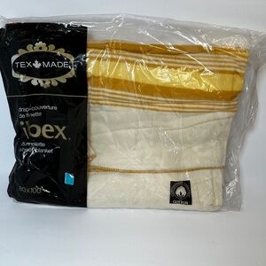 Vintage Tex Made Ibex Flannelette Sheet Blanket | 80” x 100” | Cotton